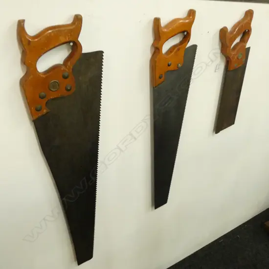 3 OLD DISSTON SAWS