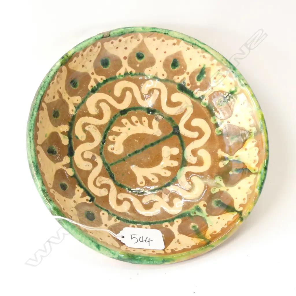 19TH CENTURY SLIP WARE PLATE D200MM Image 1++