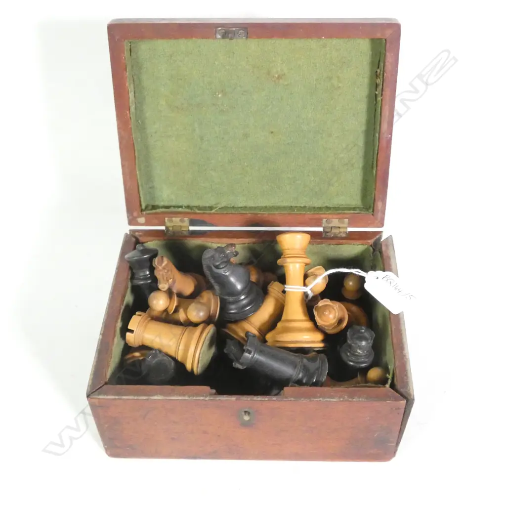 BOXWOOD CHESS SET JACQUES LONDON COMPLETE DAMAGED Image 1++