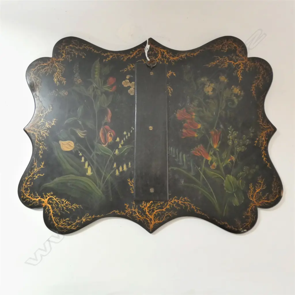 FOLK ART ENAMEL PAINTED HANGING WOODEN BOARD W. 400 X 320MM Image 1++