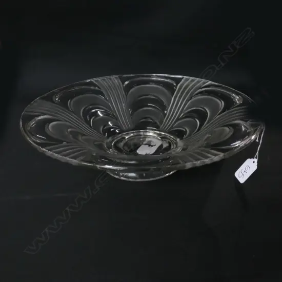 ART DECO STYLE GLASS BOWL, W. 325MM