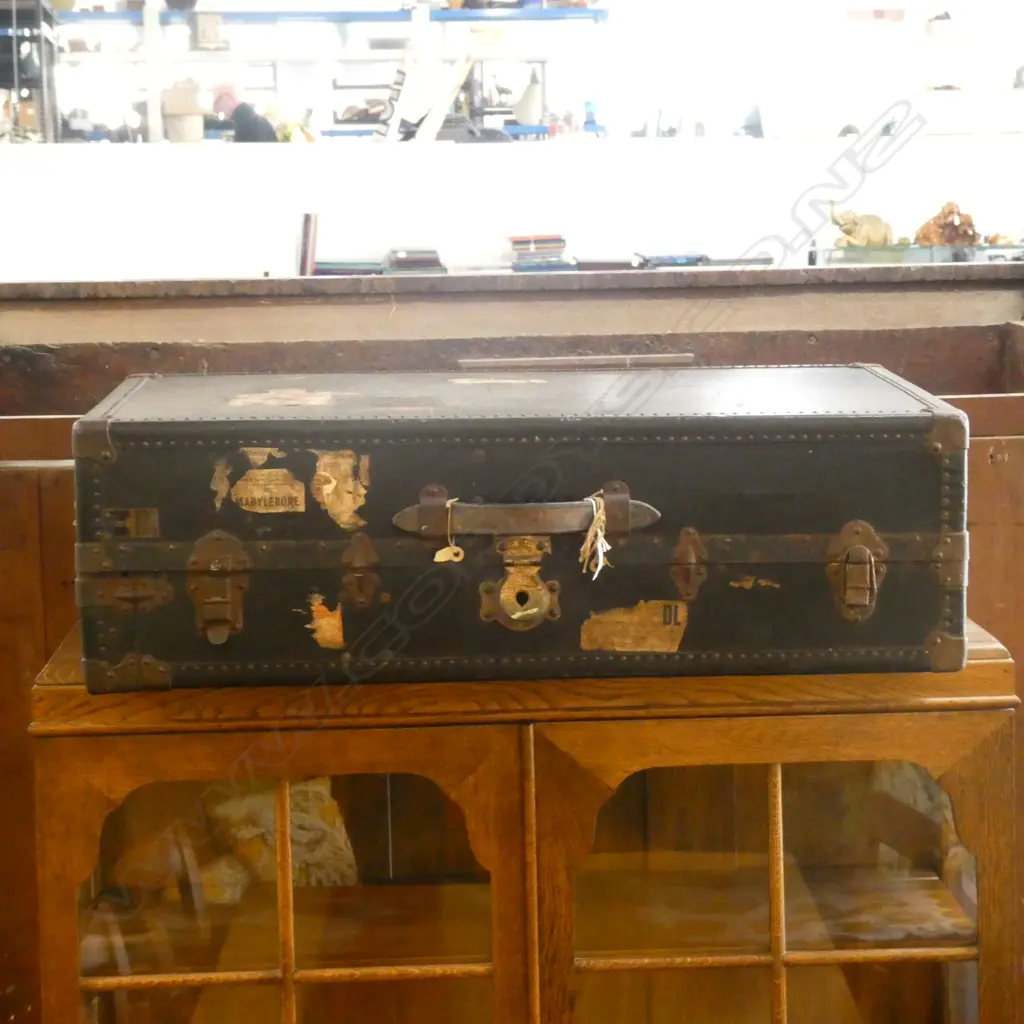 VINTAGE BRITISH FITTED TRAVEL TRUNK, W. 835 X X 510, 260 D Image 1++