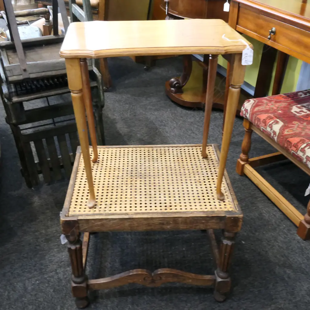 CANE TABLE & ONE OTHER  Image 1++