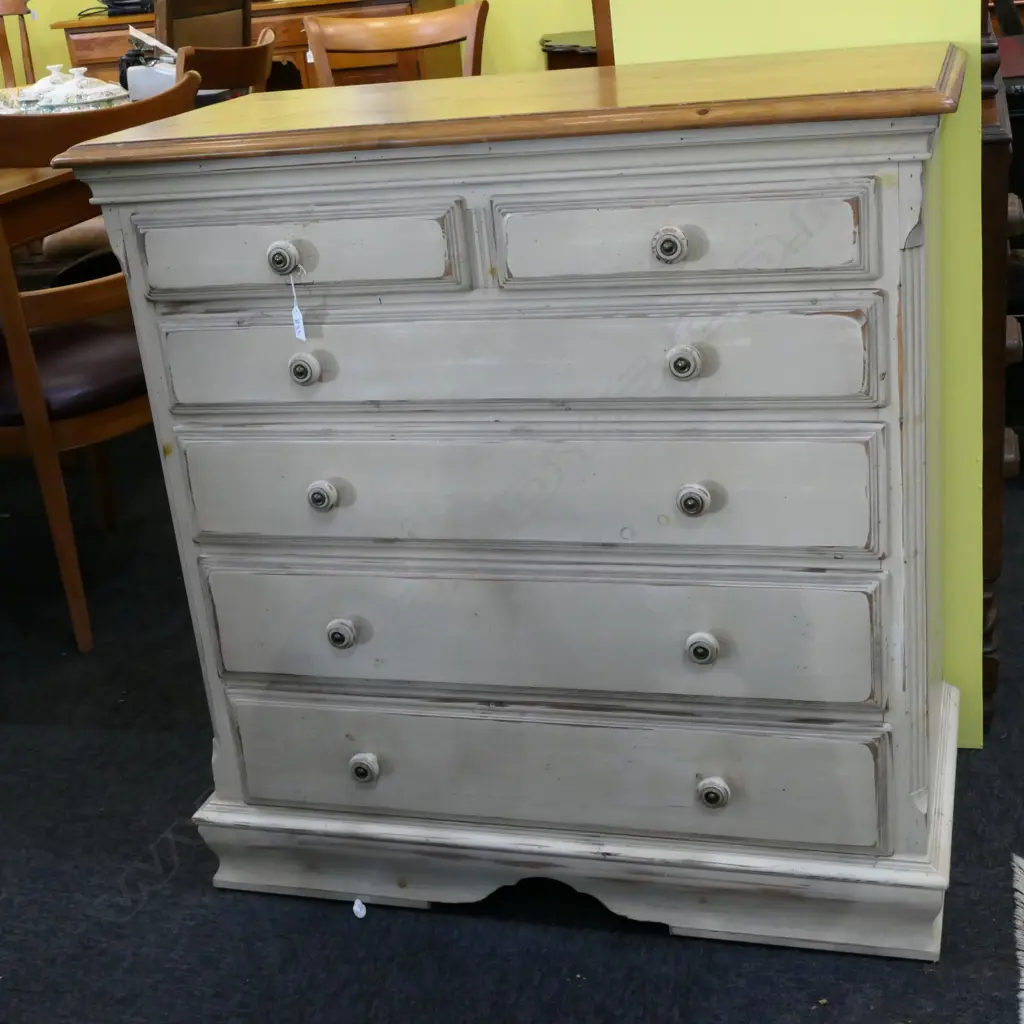 RUSTIC COUNTRY STYLE CHEST OF DRAWERS ENGLISH MADE H. 950MM Image 1++