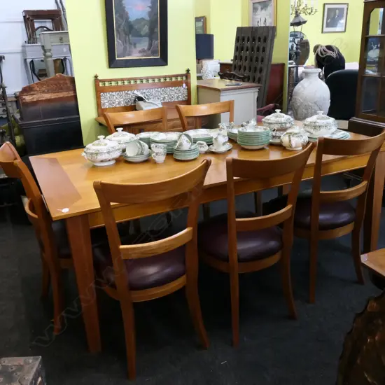 RIMU DINING TABLE AND CHAIRS