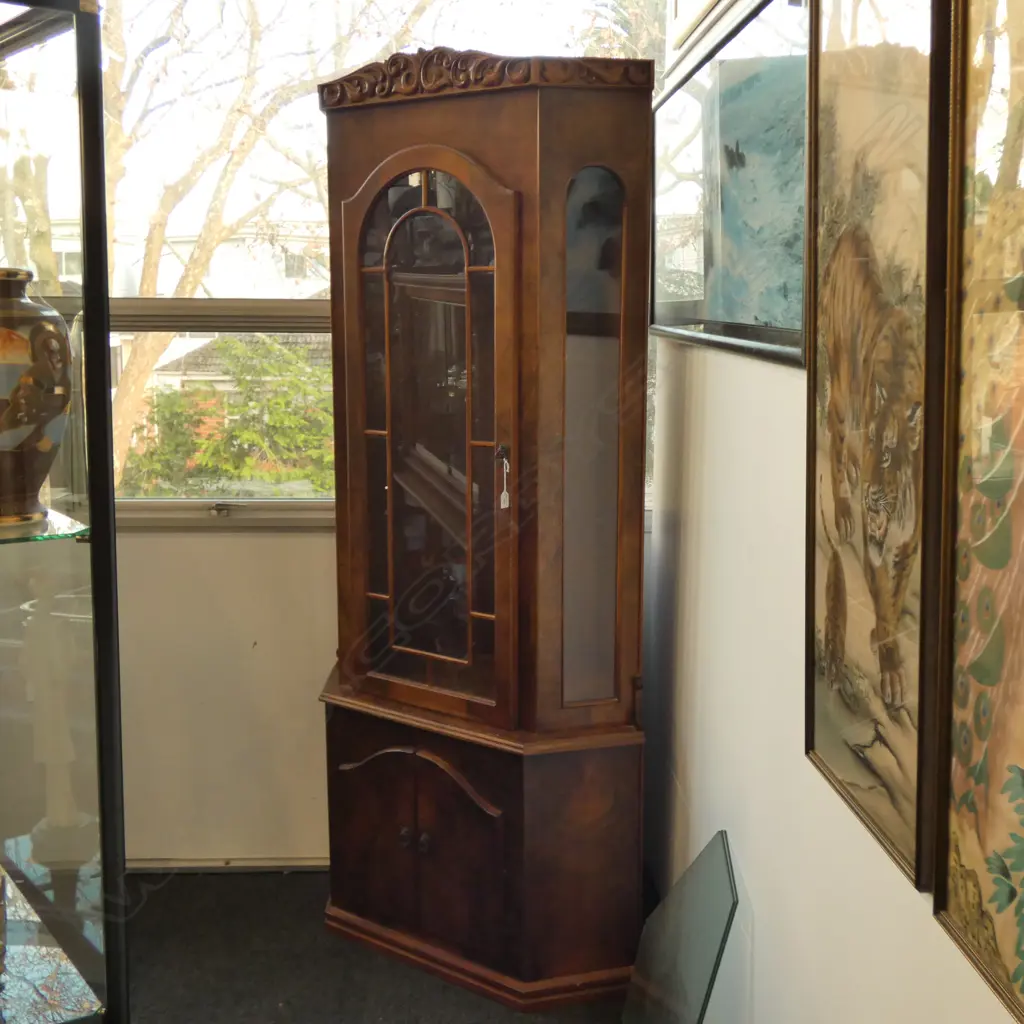 BURR VENEER CORNER CABINET H. 2080MM Image 1++