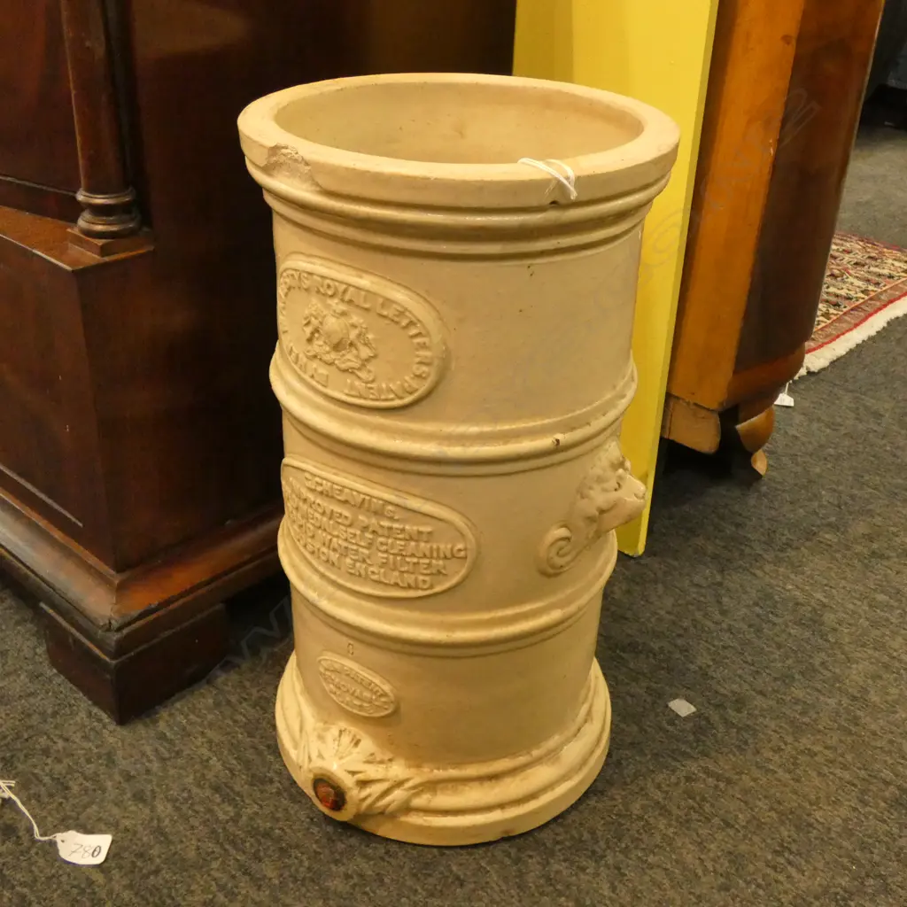 STONEWARE WATER FILTER, JARDINIERE,  H. 455MM.... Image 1++