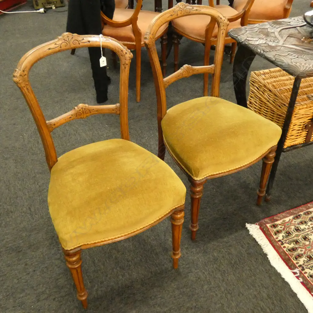 PR VICTORIAN BALLOON BACK CHAIRS  Image 1++