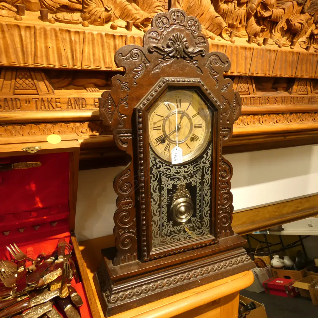 AMERICAN GINGERBREAD STYLE CLOCK H. 580MM Image 1++