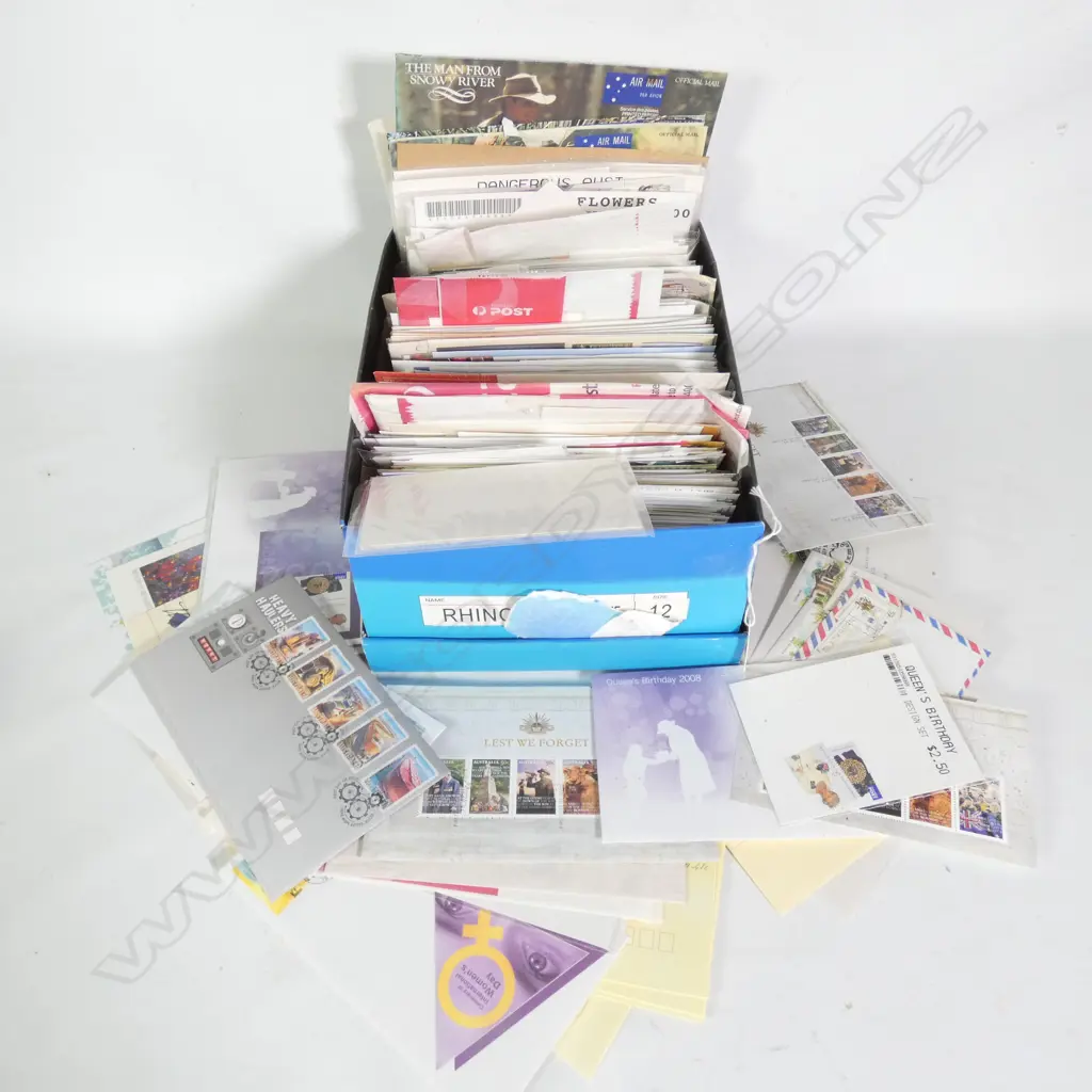 BOX LOT AUSTRALIAN STAMPS & FIRST DAY COVERS  Image 1++