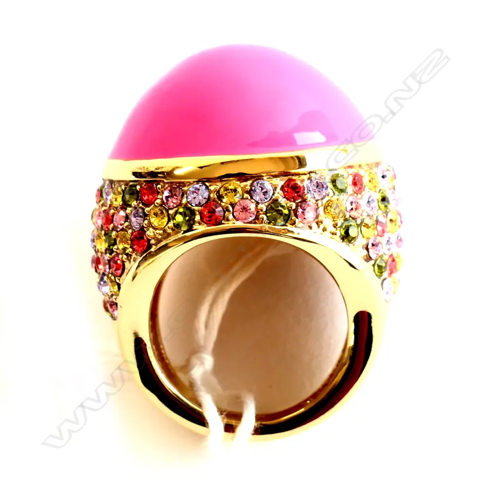 KATE SPADE PINK & COLOURED STONE RING, IN ORIGINAL BAG Image 1++