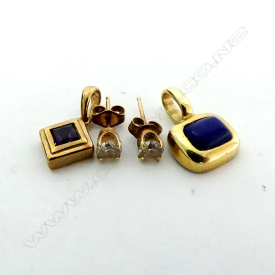 ASST 9CT/14CT GOLD EARRINGS & PENDANTS