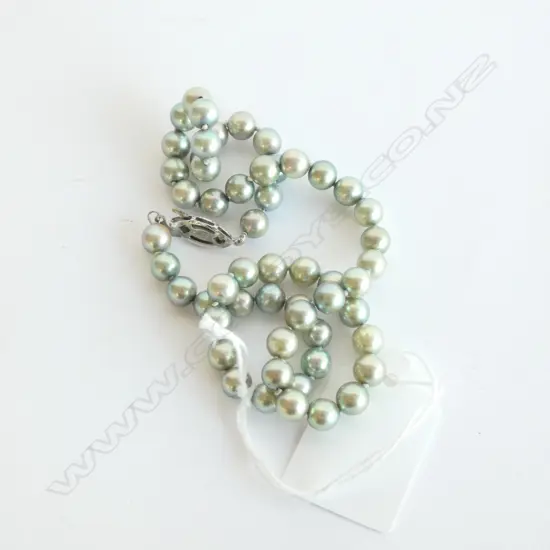 Grey Pearls, with old label (7mm $350)