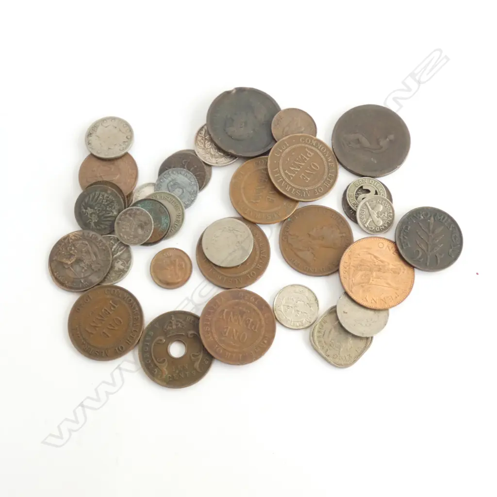 Bag old coins, some silver, about 40 Image 1++