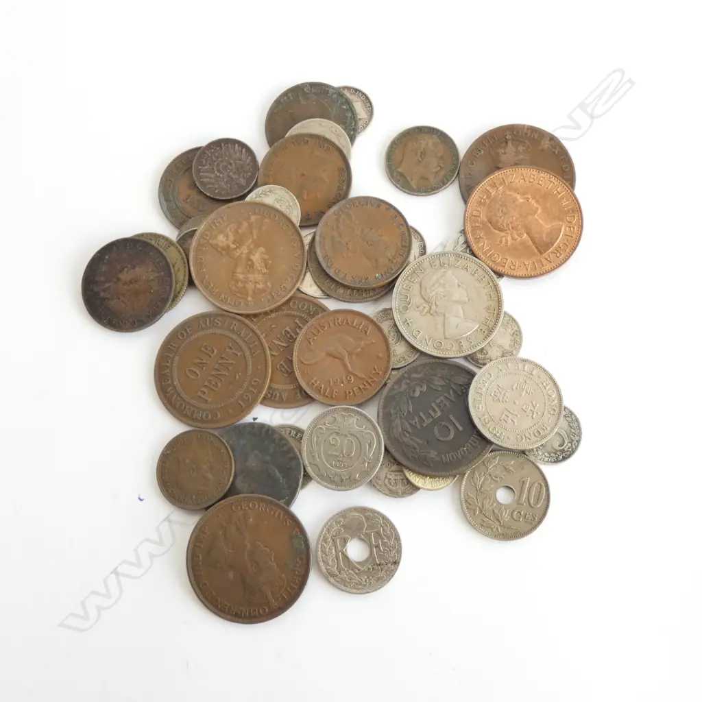 Bag old coins, some silver, about 40 Image 1++
