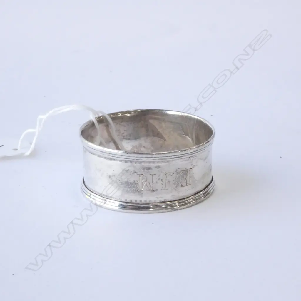 STG SILVER NAPKIN RING, BIRMINGHAM 1914, 8GM Image 1++