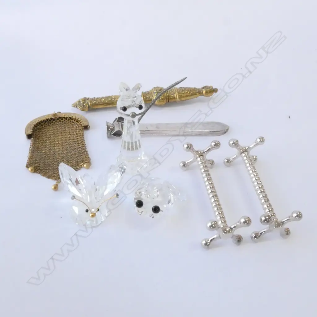 3 CRYSTAL ANIMALS CAT SWAROVSKI + 5 ASST Image 1++