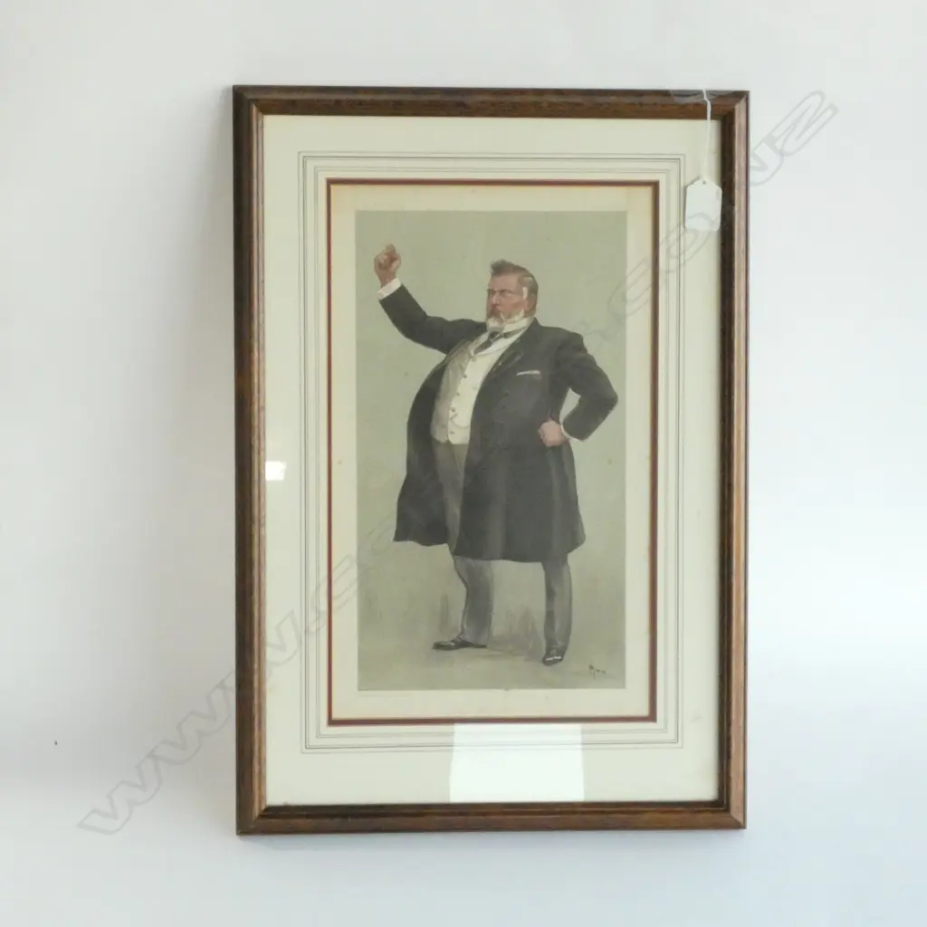 'KING DICK' PREMIER SEDDON VANITY FAIR LITHOGRAPH 370 X 220MM Image 1++