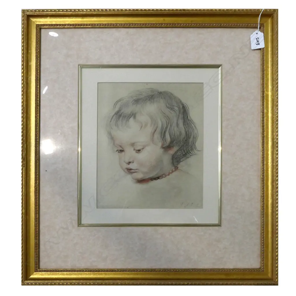 GILT FRAMED CHILD PRINT 245 X 200MM Image 1++