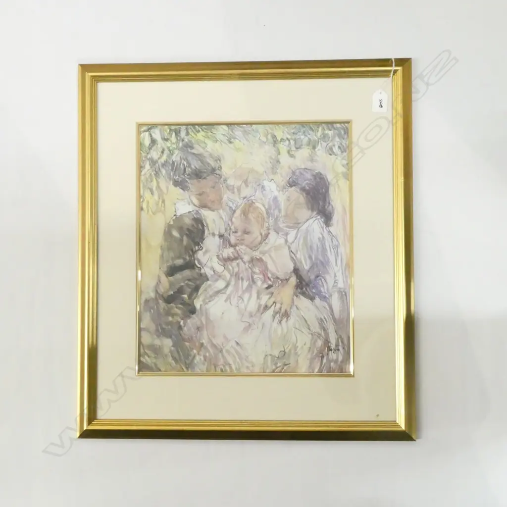 FRANCIS HODGKINS 'SUMMER 1912' GILT FRAME PRINT 400 X 335MM Image 1++