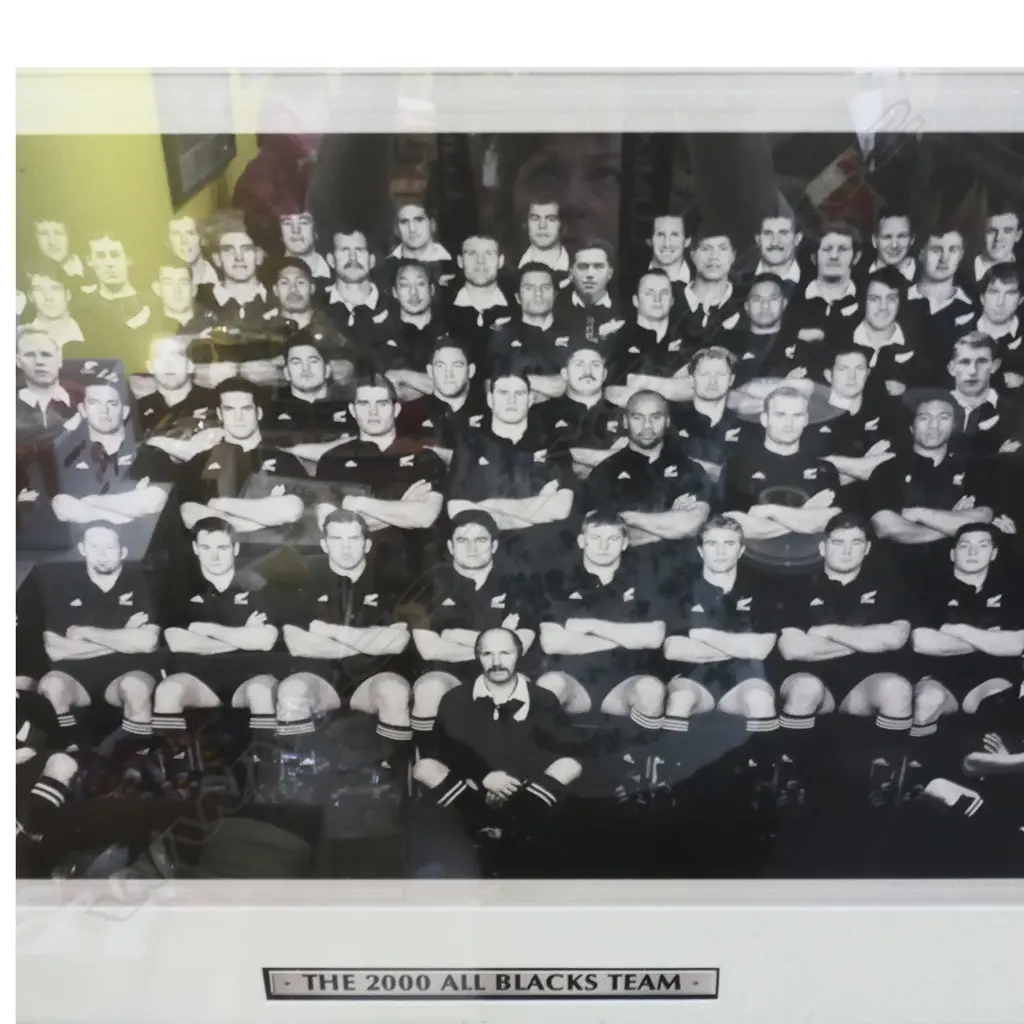 FRAMED PHOTO "THE '2000' ALL BLACKS TEAM" 1160 X 310MM Image 1++