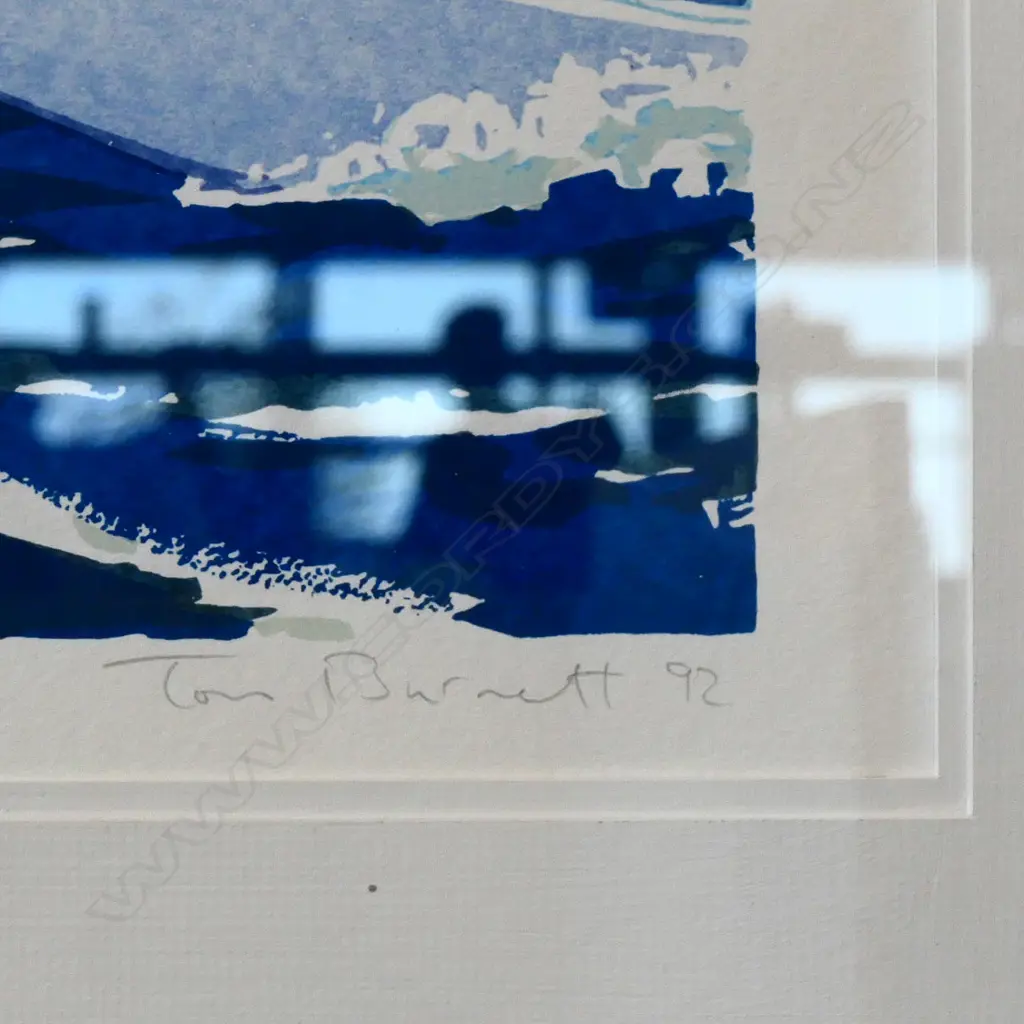 TOM BURNETT SCREEN PRINT N.Z CHALLENGE 92 195/300 770 X 550 MM  Image 1++