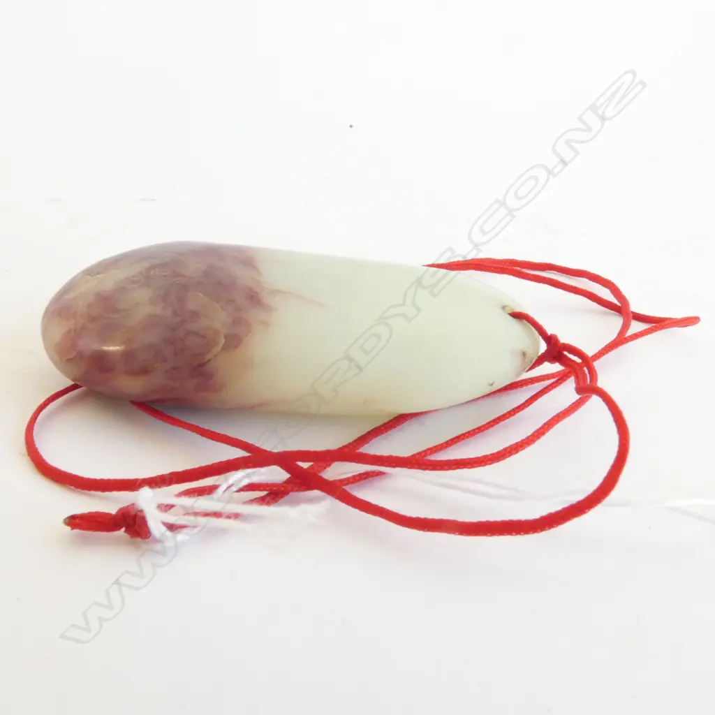 JADE & CHICKEN BLOOD PENDANT, L 65MM Image 1++