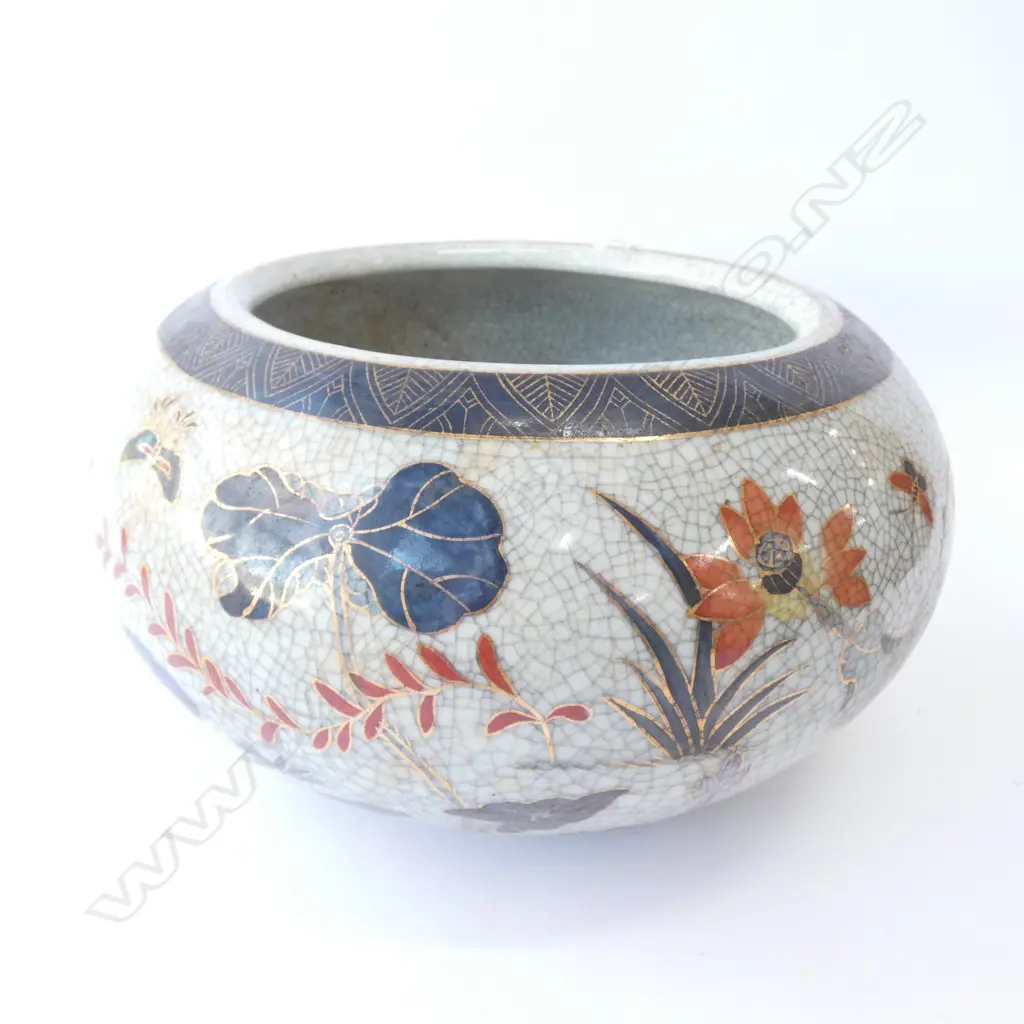 CRACKLE GLAZE CHINESE BOWL 270MM DIA Image 1++