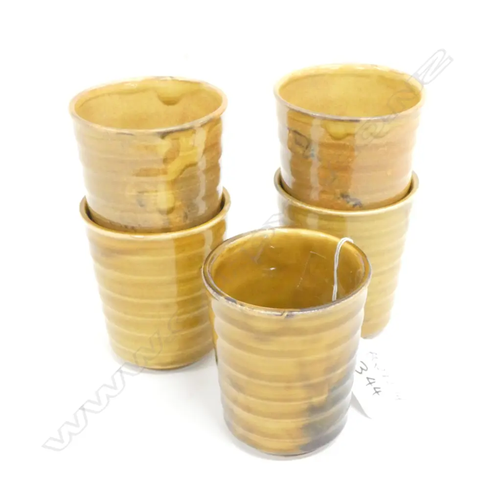 A SET OF 5 ORZEL/TITIAN BIC PEN CUPS H77MM Image 1++