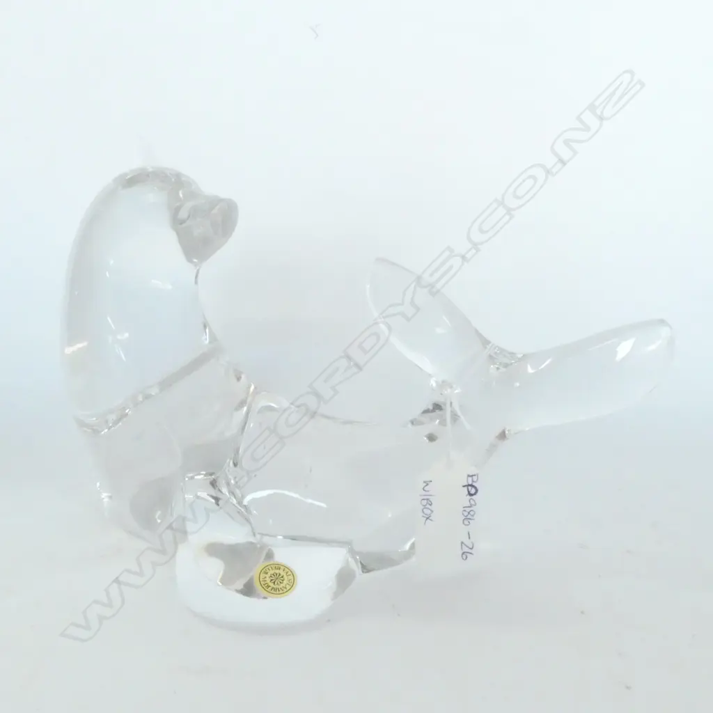 VAL ST. LAMBERT BELGIUM CRYSTAL SEAL, L. 220MM, BOXED Image 1++