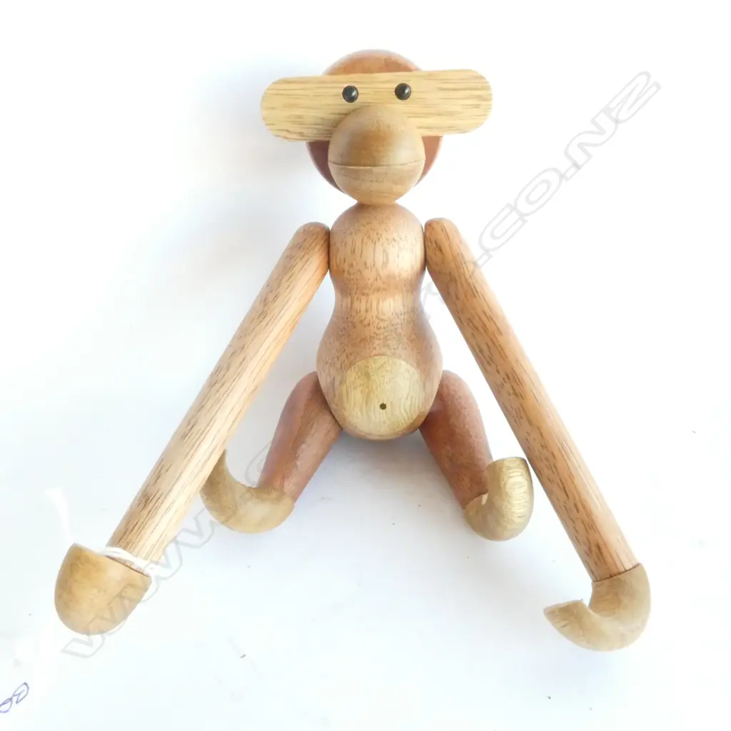 WOODEN DANISH KAY BOJESEN-STYLE MONKEY, H. 190MM Image 1++