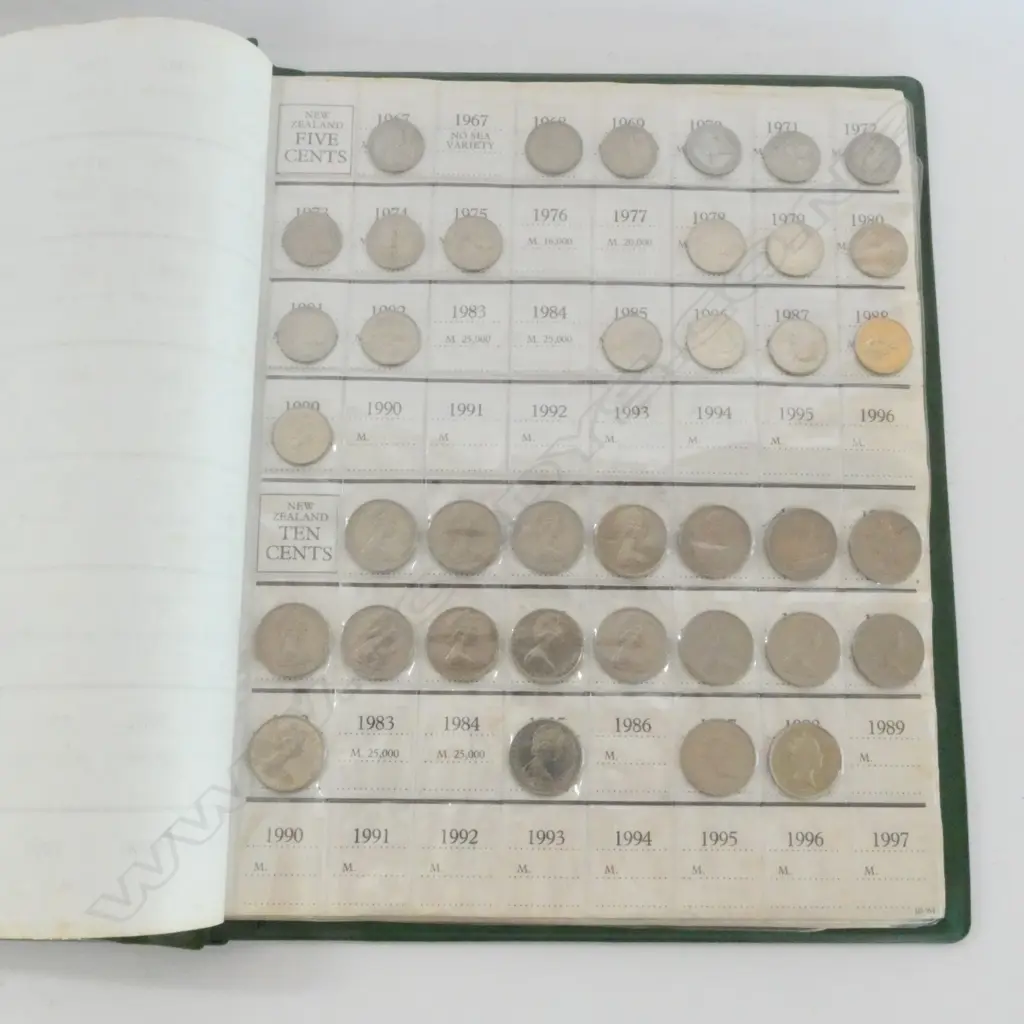 ALBUM NZ DECIMAL COIN COLLECTION, INCOMPLETE.  Image 1++