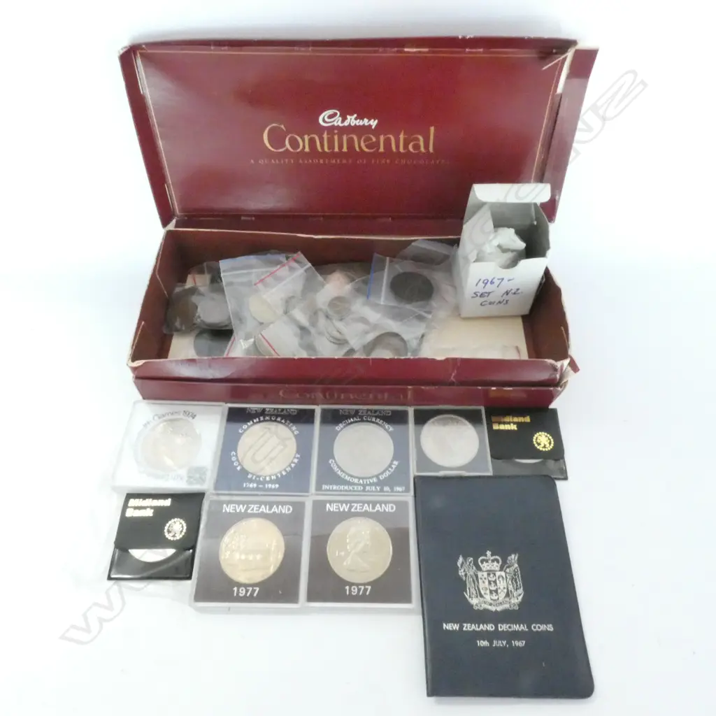 COLLECTION OF NZ COINS; COMMEMORATIVE ETC Image 1++