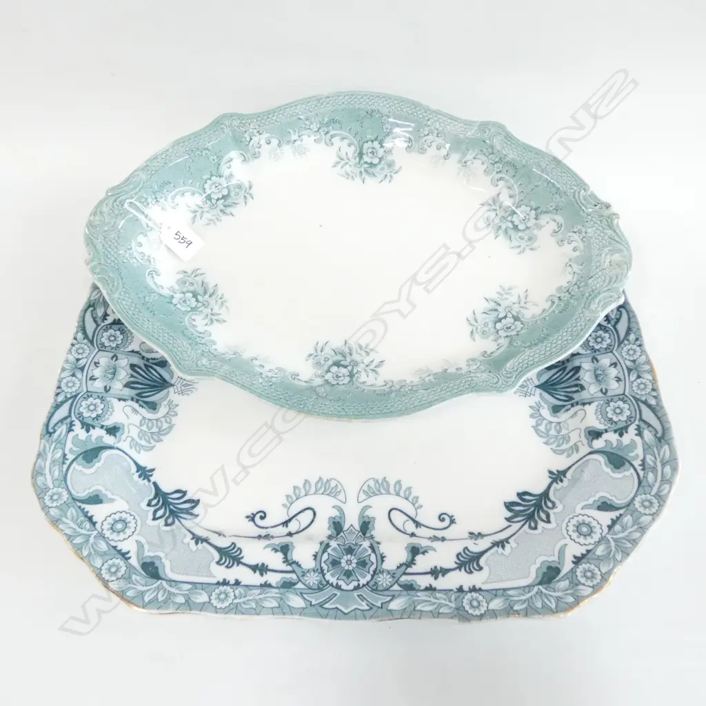 2 VICTORIAN PLATTERS L. 450MM Image 1++