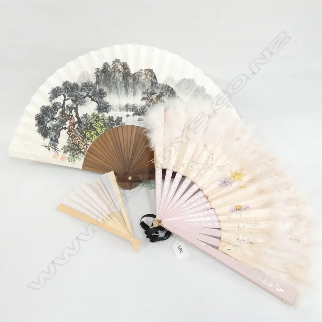 THREE ORIENTAL FANS Image 1++