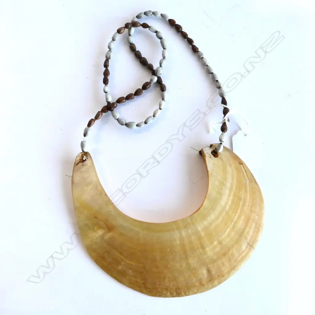 PNG LGE KINA SHELL & SEED, NECKLACE,  SHELL W. 70MM Image 1++