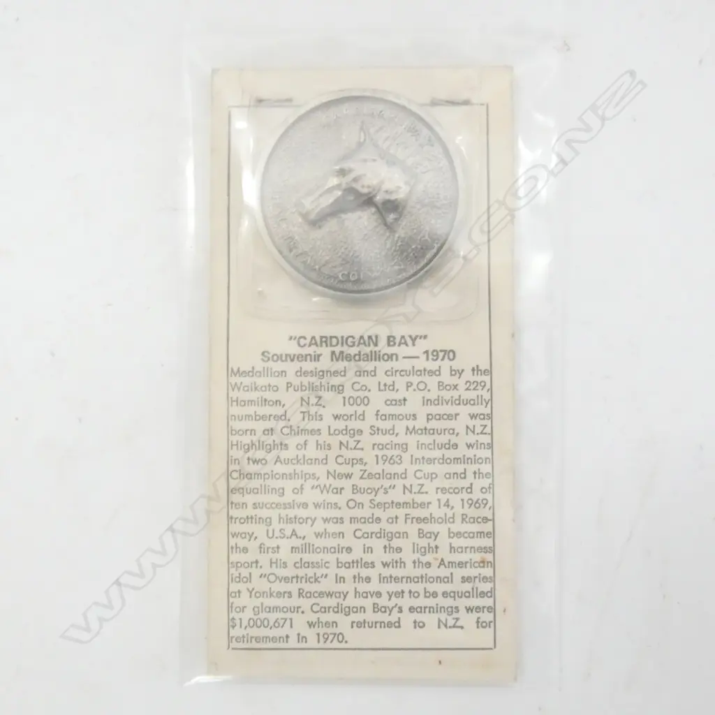 'CARDIGAN BAY' SOUVENIR MEDALLION 1970 Image 1++