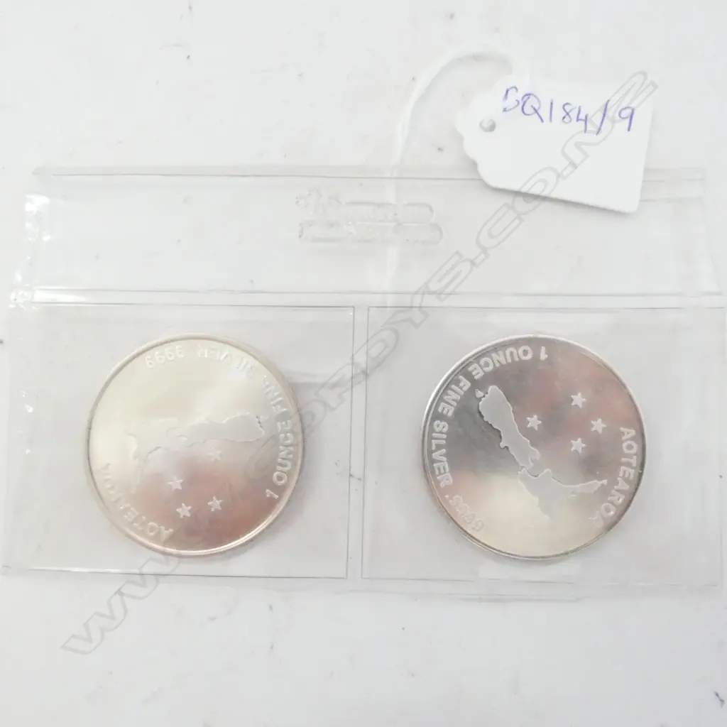 2 TROY OUNCE 999 SILVER NZ TOKENS Image 1++