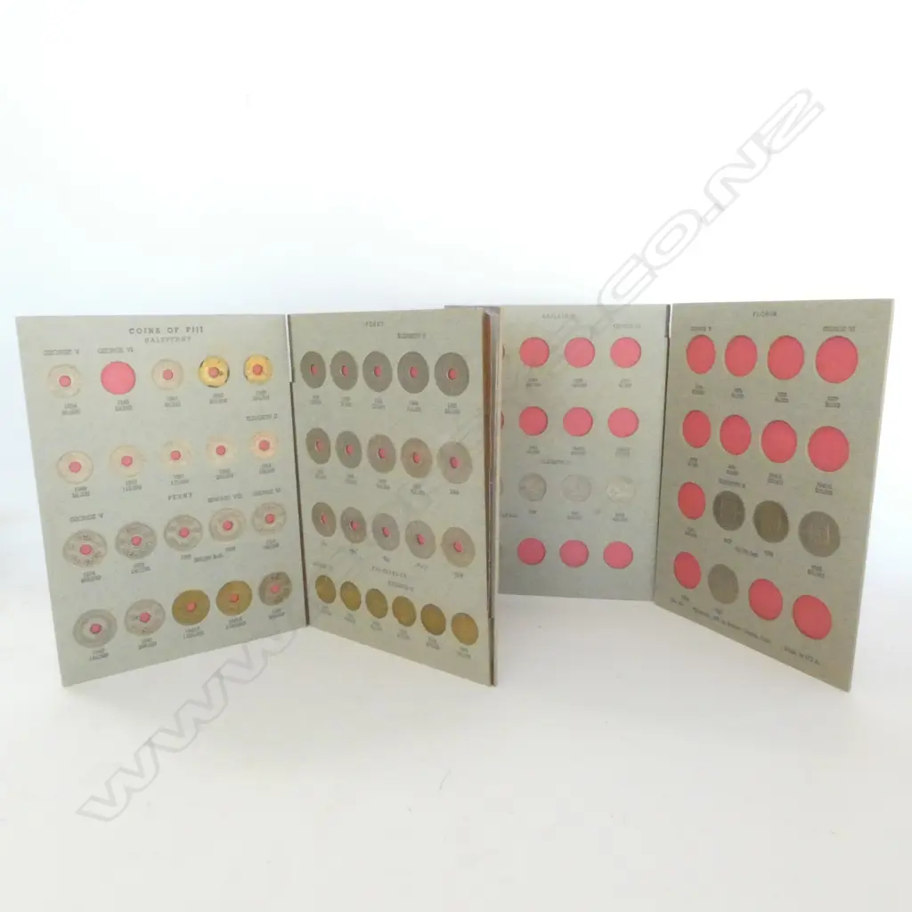 FOLDER OF FIJI ISLANDS COINS 1934 - 1968 Image 1++
