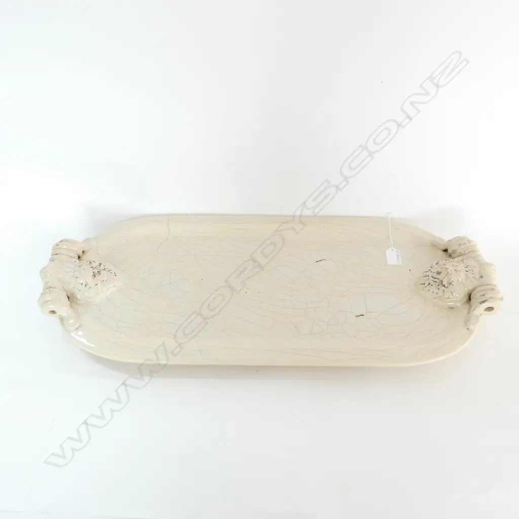LGE LONG FRENCH? POTTERY SERVING PLATTER  Image 1++