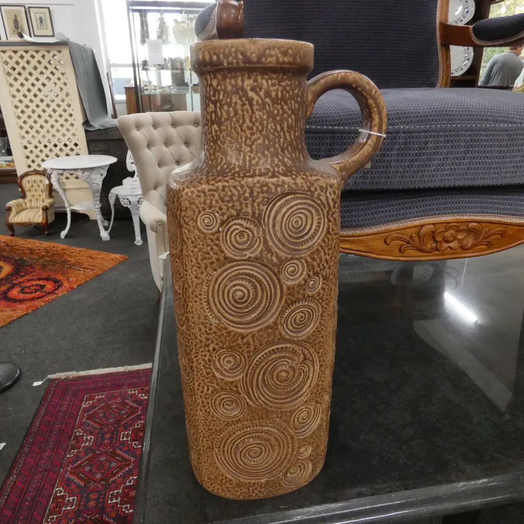 LARGE WEST GERMAN STUDIO POTTERY VASE/JUG H 510 MM Image 1++