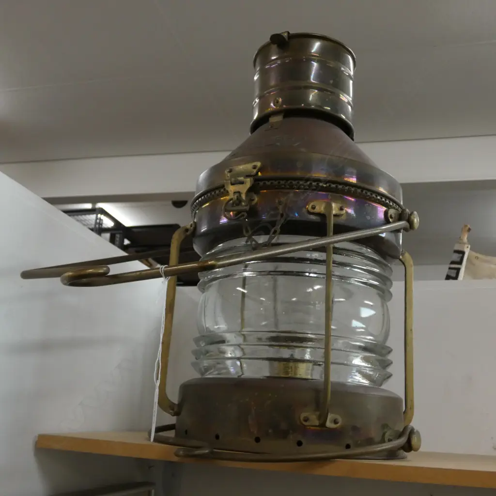 BRASS NAUTICAL SHIPS LAMP H480 MM Image 1++