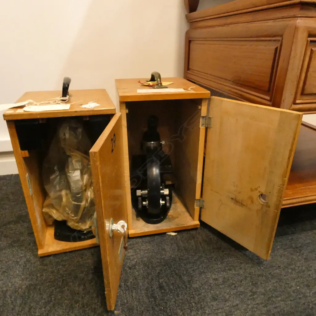 2 JAPANESE MADE STUDENT'S MICROSCOPES (AS-IS) Image 1++