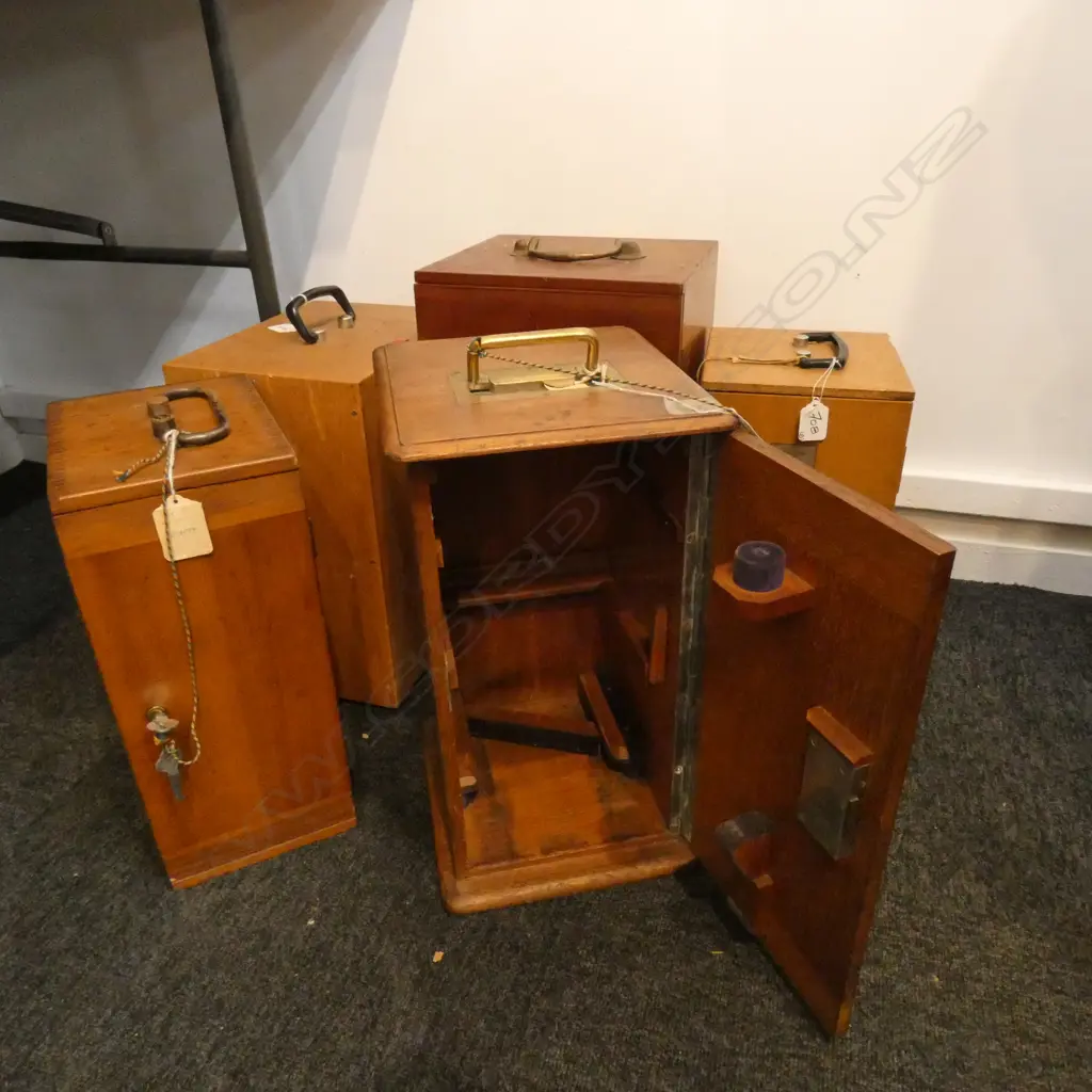 5 OLD MICROSCOPE BOXES  Image 1++