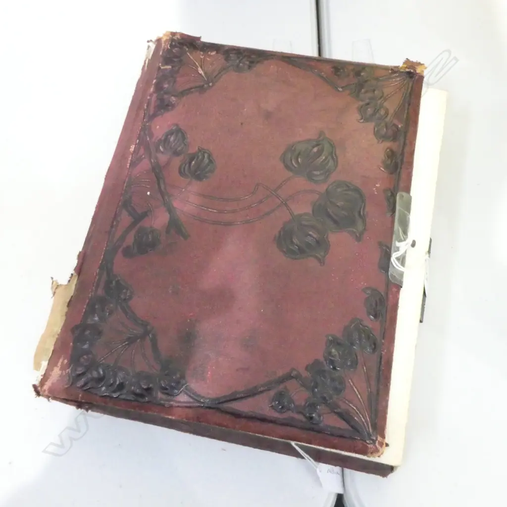 ANTIQUE FRENCH EMPTY PHOTOGRAPH ALBUM AF H. 280MM Image 1++