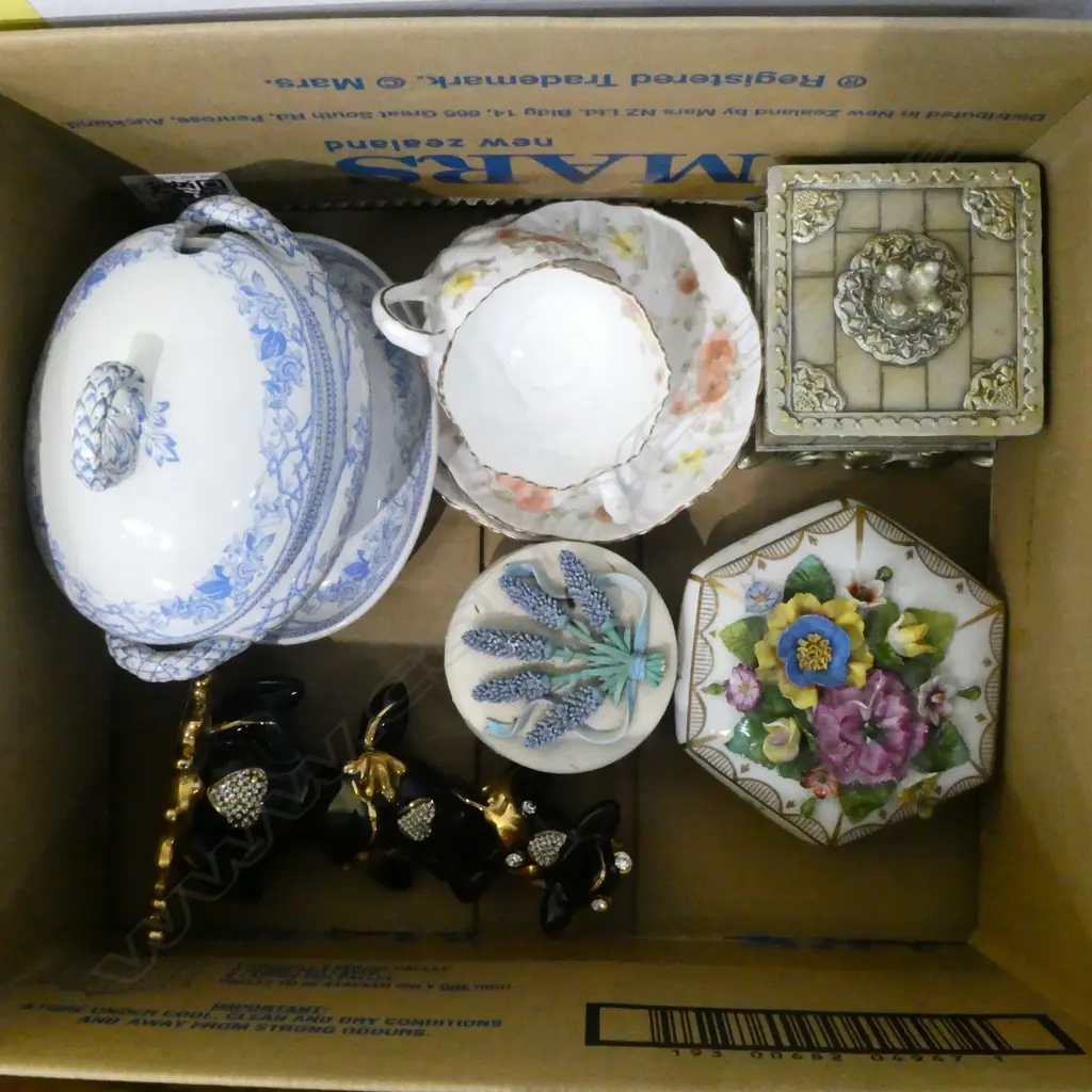 SMALL BOX ASSORTED CHINA & PORCELAIN ITEMS Image 1++