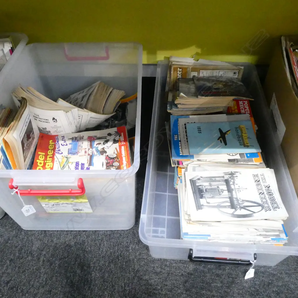 2 BOXES VINTAGE ENGINEERING MAGAZINES Image 1++