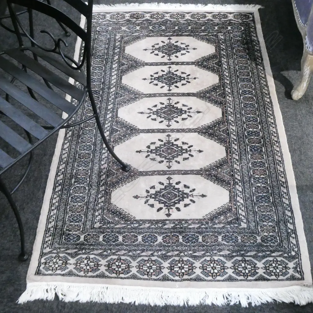 HAND KNOTTED WOOL PILE RUG, BEIGE COLOURS, 1660 X 990MM Image 1++