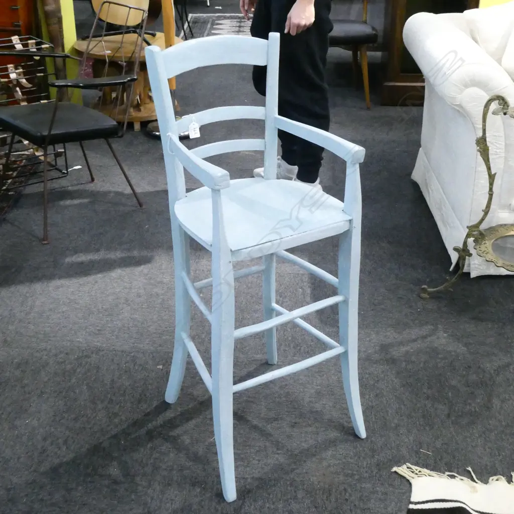 VINTAGE PAINTED HIGHCHAIR H. 950MM Image 1++