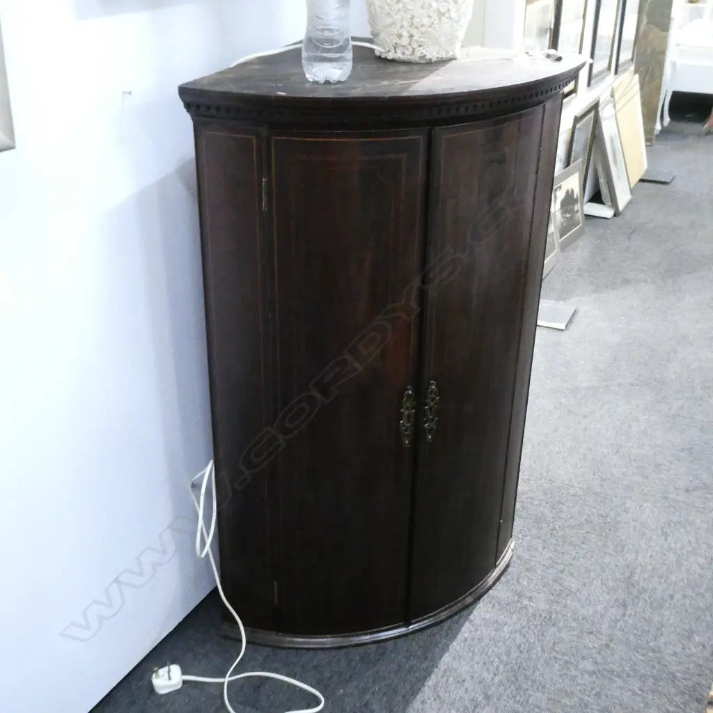 19THC INLAY CORNER CABINET H. 1085MM Image 1++